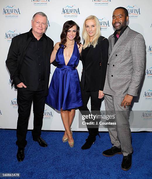 Designer Bert Keeter, dancer/ media personality Karina Smirnoff, designer Uli Herzner and designer Emilio Sosa attend The Aquafina "Pure Challenge"...