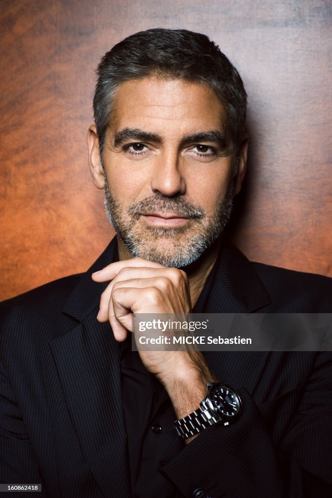 George Cl Actor George Clooney poses for a portrait shoot for Paris Match ...