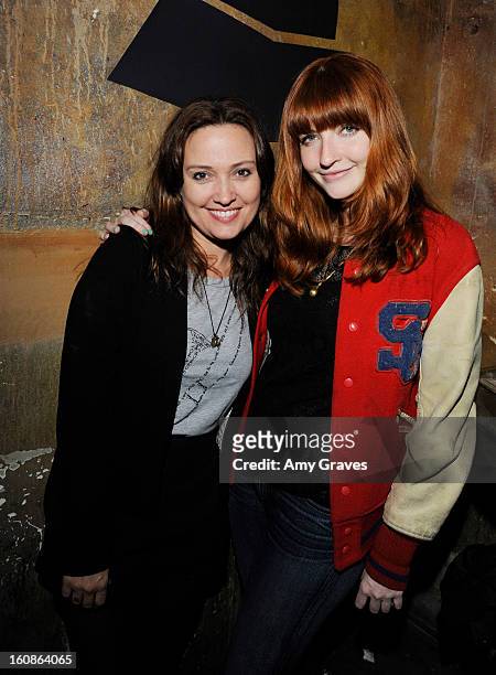 Caroline Rothwell and Katy Goodman attend the GRAMMY Label Launch Party at Harvard And Stone on February 6, 2013 in Hollywood, California.