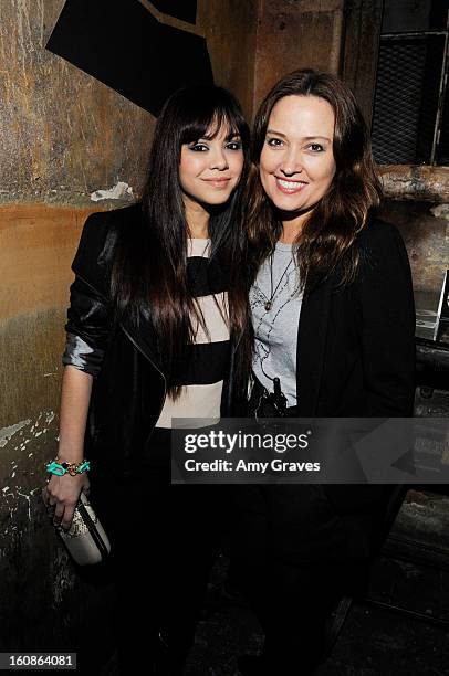 Alyssa Bernal and Caroline Rothwell attend the GRAMMY Label Launch Party at Harvard And Stone on February 6, 2013 in Hollywood, California.