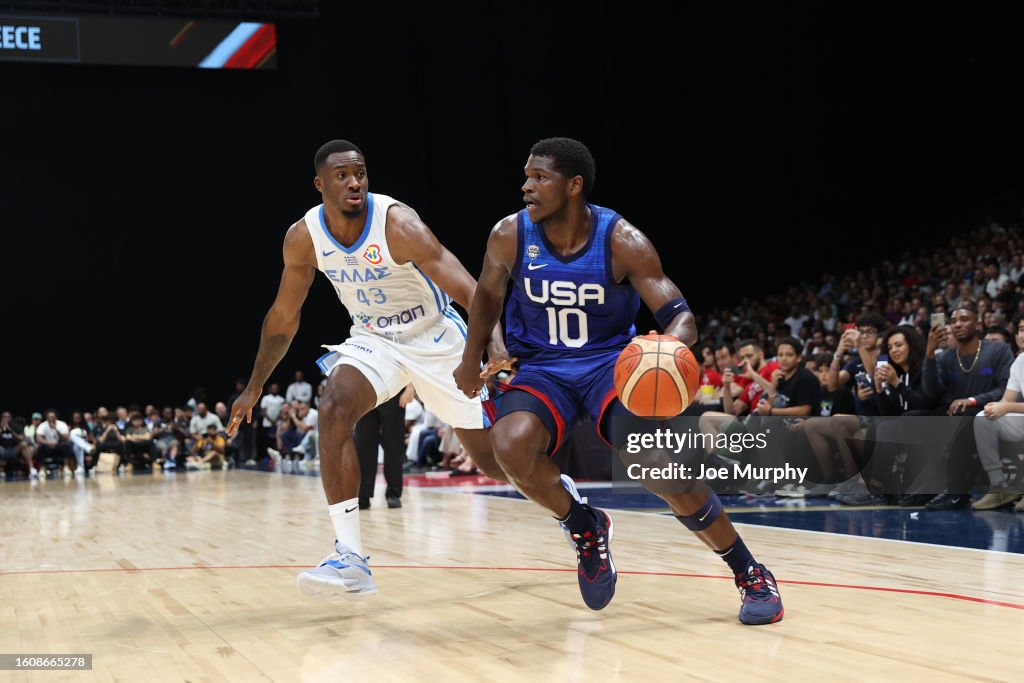 2023 FIBA World Cup - USA Senior Men's National Team v Greece