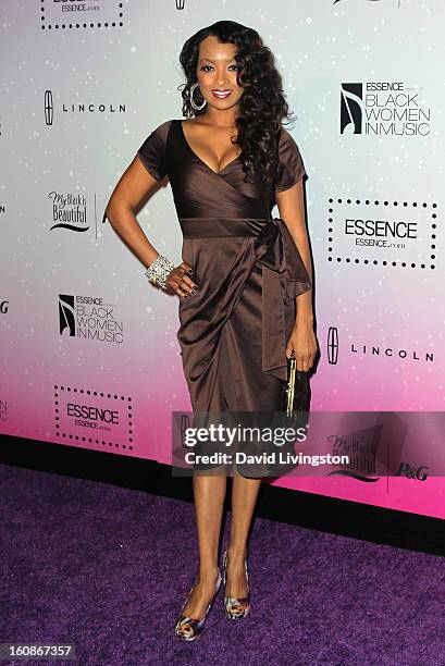 Actress Jennia Fredrique attends the 4th Annual ESSENCE Black Women In Music honoring Lianne La Havas and Solange Knowles at Greystone Manor...