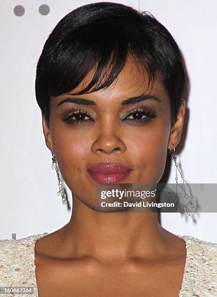 Actress Sharon Leal attends the 4th Annual ESSENCE Black Women In Music honoring Lianne La Havas and Solange Knowles at Greystone Manor Supperclub on...