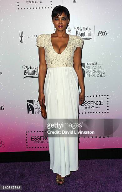 Actress Sharon Leal attends the 4th Annual ESSENCE Black Women In Music honoring Lianne La Havas and Solange Knowles at Greystone Manor Supperclub on...