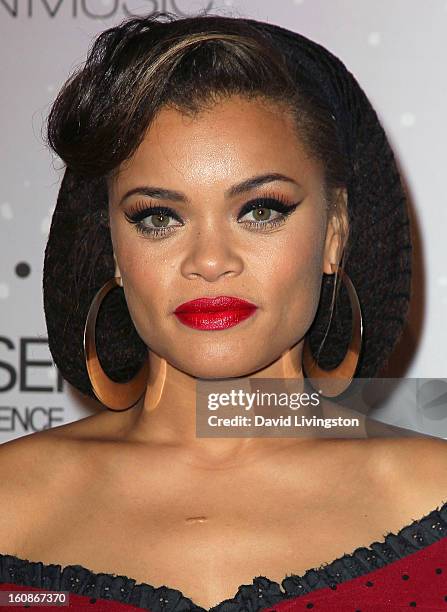 Singer Andra Day attends the 4th Annual ESSENCE Black Women In Music honoring Lianne La Havas and Solange Knowles at Greystone Manor Supperclub on...