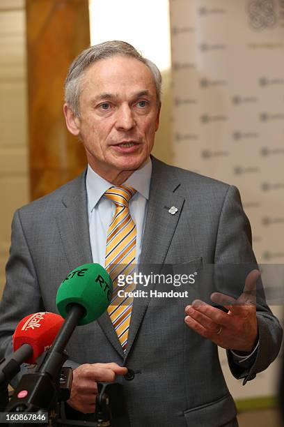 Ireland's Minister for Jobs, Enterprise and Innovation, Richard Bruton, T.D on his arrival to the Informal Meeting of Ministers for Employment and...