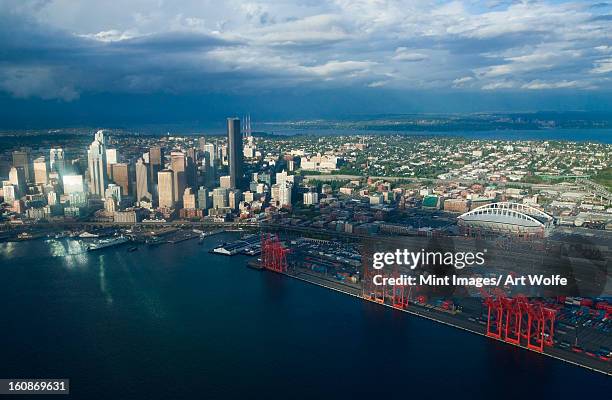 elliott bay, seattle, washington - elliott bay bildbanksfoton och bilder