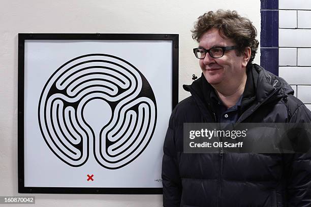 Artist Mark Wallinger unveils his artwork on the platform of St James’s Park Station as part of London Underground’s largest ever art commission on...