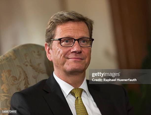 German Foreign Minister Guido Westerwelle meets the president of the Philippines Benigno S. Aquino III , at the Malacanang Palace on February 7, 2013...