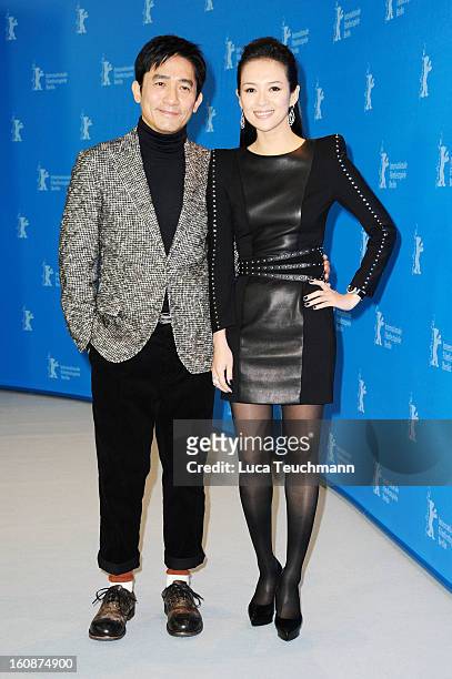 Actors Tony Leung Chiu Wai and Ziyi Zhang attend 'The Grandmaster' Photocall during the 63rd Berlinale International Film Festival at The Grand Hyatt...
