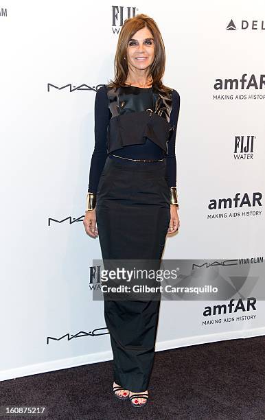 Carine Roitfeld attends amfAR New York Gala To Kick Off Fall 2013 Fashion Week at Cipriani, Wall Street on February 6, 2013 in New York City.