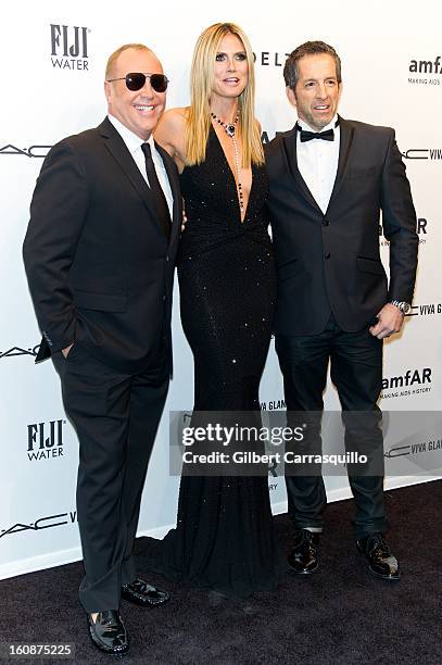 Michael Kors, Heidi Klum and Kenneth Cole attend amfAR New York Gala To Kick Off Fall 2013 Fashion Week at Cipriani, Wall Street on February 6, 2013...