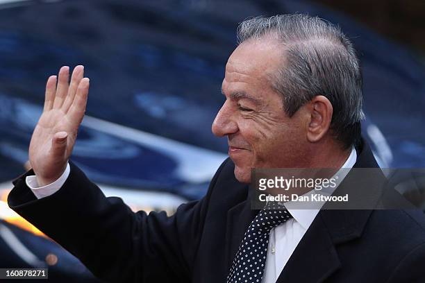 Maltese Prime Minister Lawrence Gonzi arrives for the start of the European Council Meeting on February 7, 2013 in Brussels, Belgium. The President...