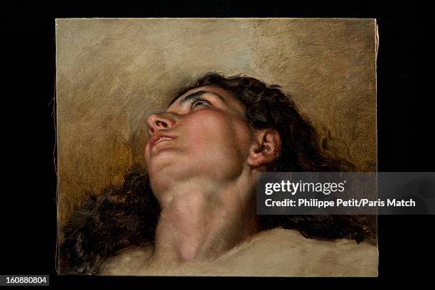 The famous painting 'L'Origine du Monde' by Gustave Courbet is photographed for Paris Match on January 31, 2013 in Paris, France. PUBLISHED IMAGE....