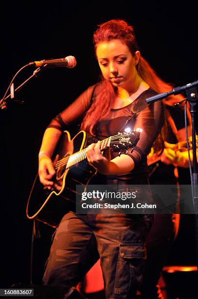 Annika von Grey of Von Grey performs at Headliners Music Hall on February 6, 2013 in Louisville, Kentucky.