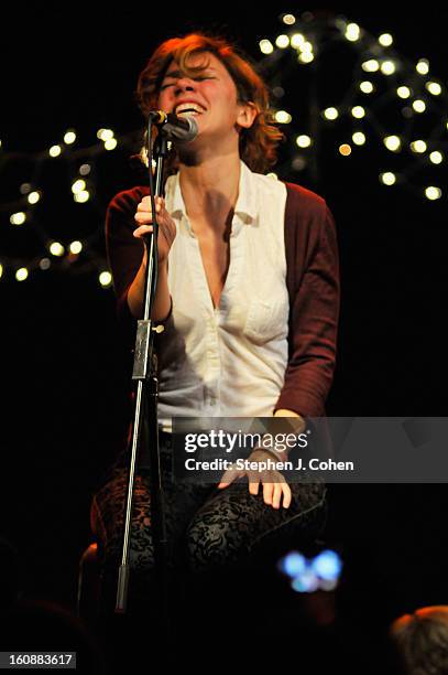 Genevieve Schatz of Company Of Thieves performs at Headliners Music Hall on February 6, 2013 in Louisville, Kentucky.