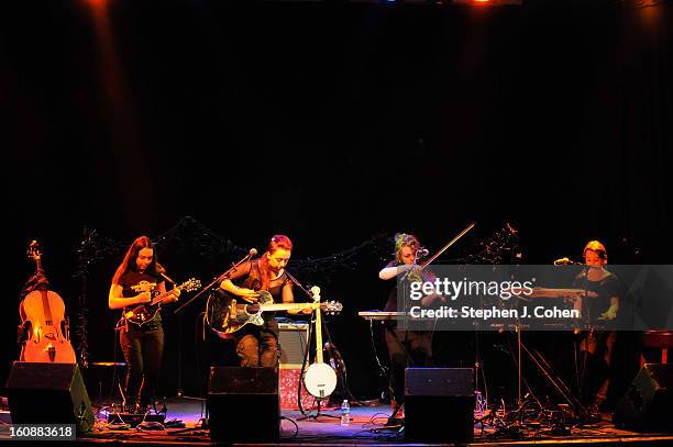 Kathryn von Grey, Annika von Grey, Fiona von Grey, and Fiona von Grey of Von Grey performs at Headliners Music Hall on February 6, 2013 in...