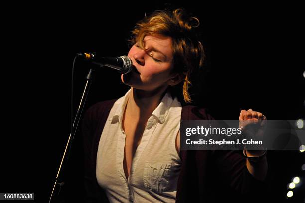 Genevieve Schatz of Company Of Thieves performs at Headliners Music Hall on February 6, 2013 in Louisville, Kentucky.