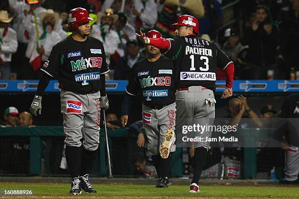 Oscar Robles of Mexico runs during a match between Mexico and Puerto Rico for the Caribbean Series 2013 on February 6, 2013 in Hermosillo, Mexico.