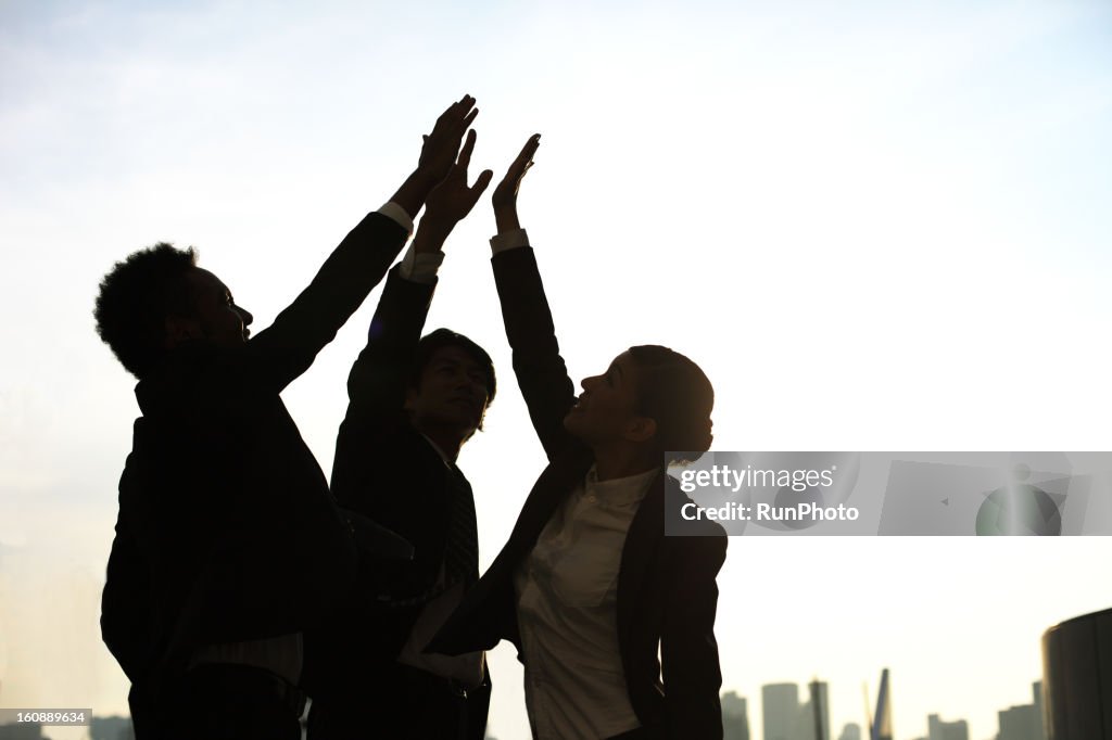 Business people at twilight