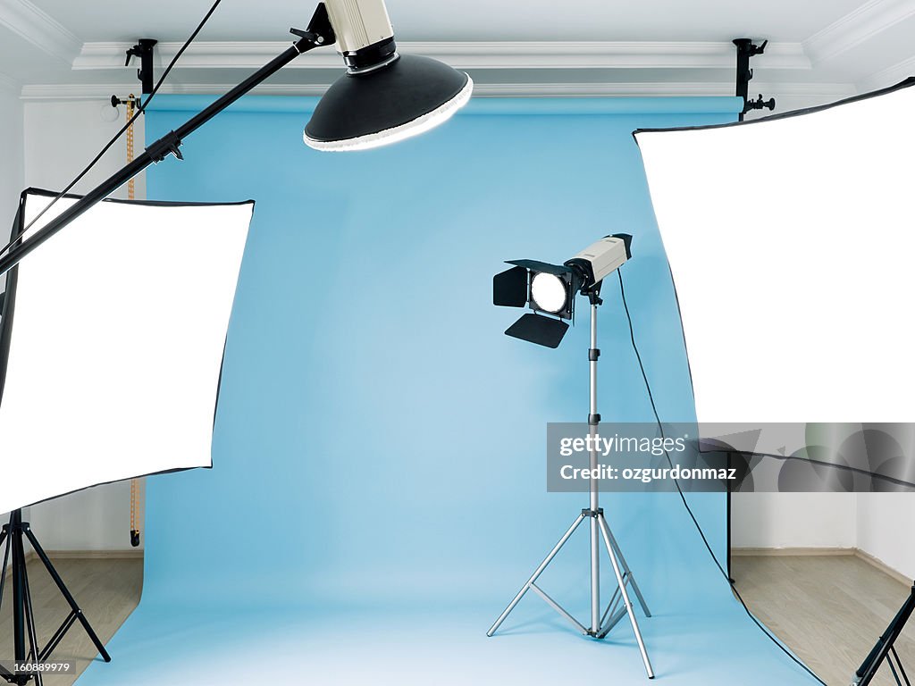 Empty photographic studio
