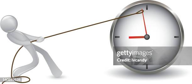 stop time - pulling rope stock illustrations