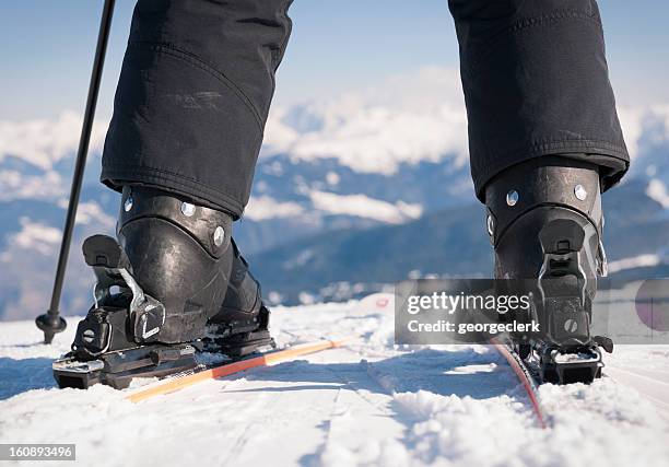 ready to ski - ski boot stock pictures, royalty-free photos & images