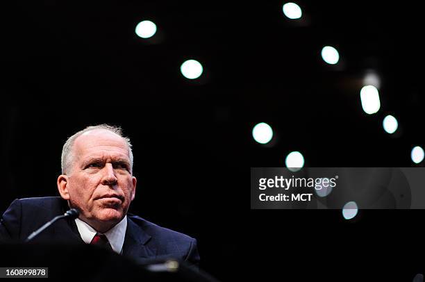 John Brennan testifies before the Senate Intelligence Committee hearing on his nomination to be director of the Central Intelligence Agency,...