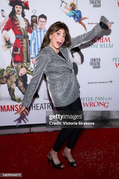 Kate Linder attends the opening night performance of "Peter Pan Goes Wrong" at Ahmanson Theatre on August 11, 2023 in Los Angeles, California.