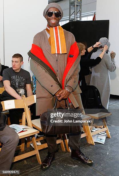 Miss Jay attends Duckie Brown during Fall 2013 Mercedes-Benz Fashion Week at Industria Superstudio on February 7, 2013 in New York City.