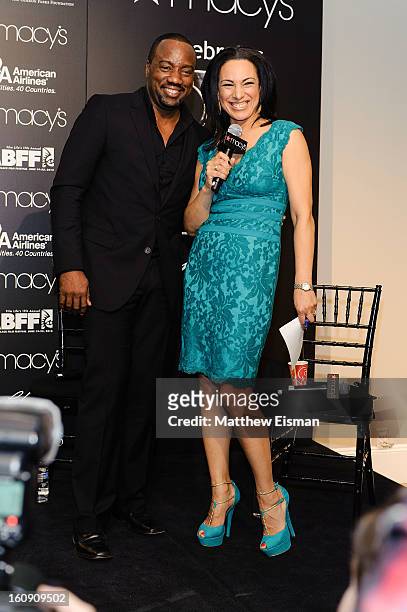 News correspondent Michelle Miller and actor Malik Yoba attend "In Conversation" Honoring Gordon Parks at Macy's Herald Square on February 7, 2013 in...