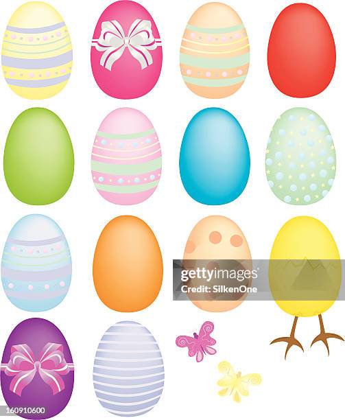 easter goodies - easter egg white background stock illustrations