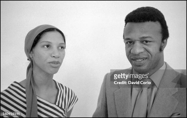 Womack and Womack, Linda Womack and Cecil Womack , pose for portraits at the John Howard Hotel, London, on 11th May 1984.