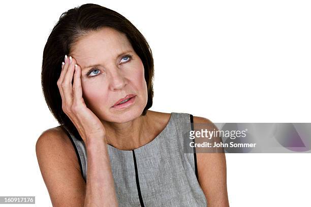 woman with headache - eye roll stock pictures, royalty-free photos & images