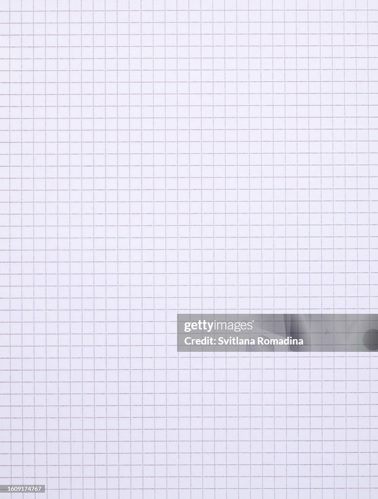 Notebook squared paper sheet