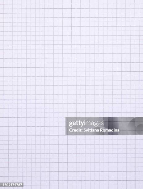 notebook squared paper sheet - grid paper stock pictures, royalty-free photos & images