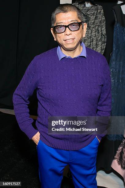 Designer Tadashi Shoji attends Tadashi Shoji during Fall 2013 Mercedes-Benz Fashion Week at The Stage at Lincoln Center on February 7, 2013 in New...