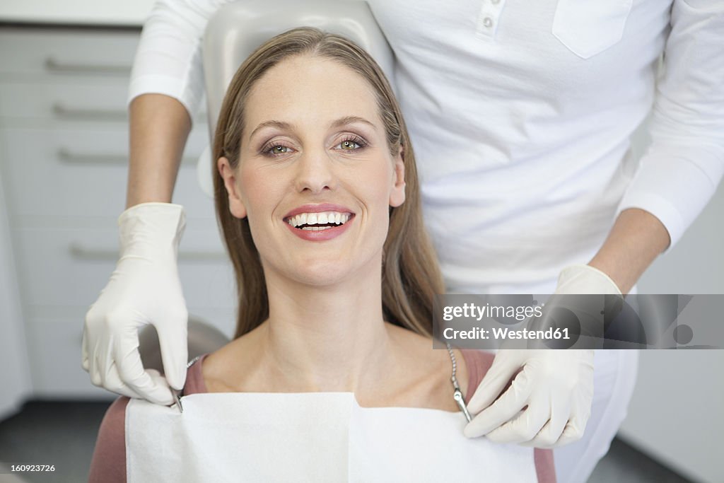 Germany, Patient and dentist in dental office