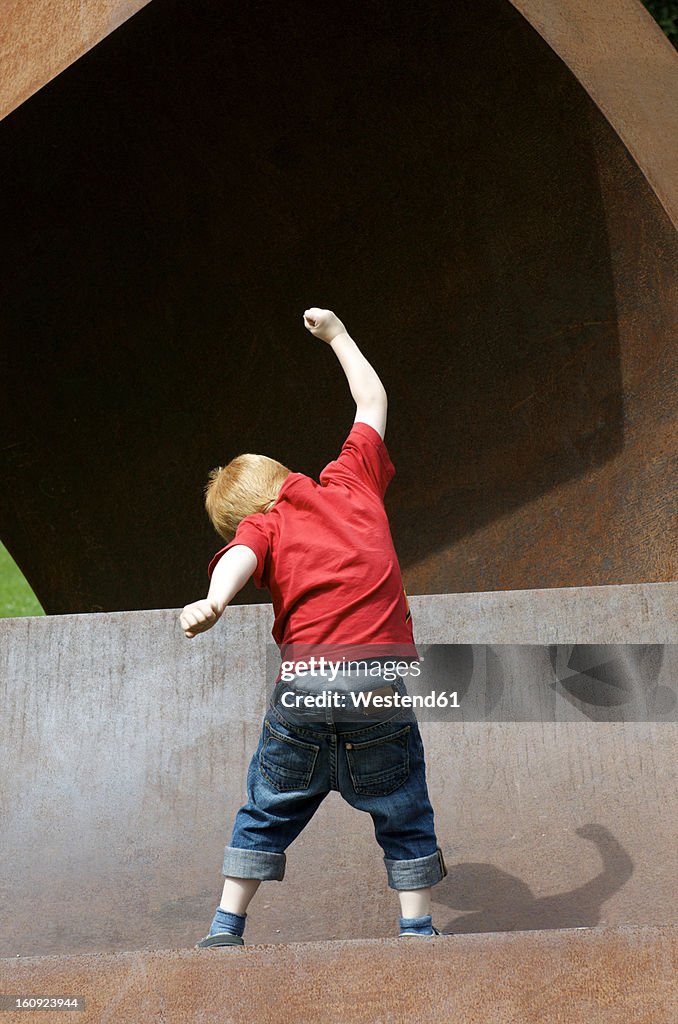 Germany, Baden Wuerttemberg, Constance, Boy dancing