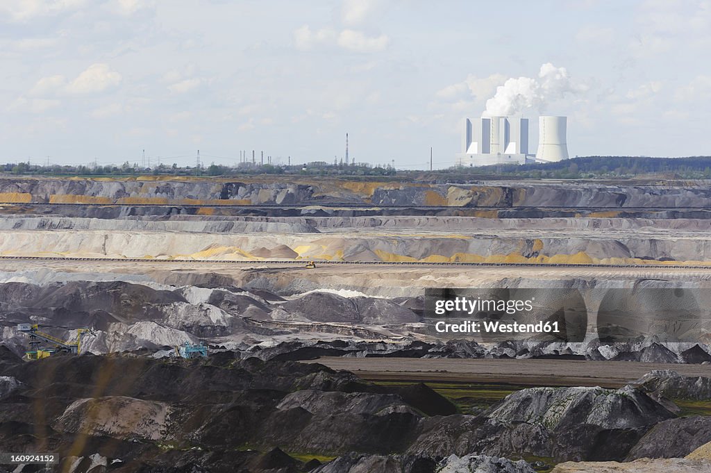 Germany, Saxony, Schleenhain, Brown coal mining