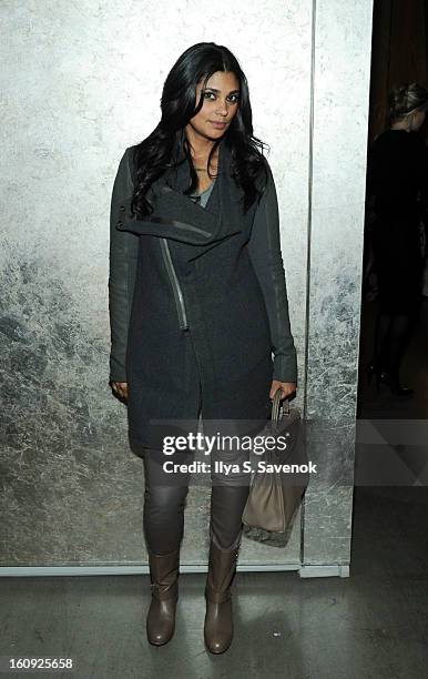 Designer Rachel Roy attends the La Perla fall 2013 presentation during Mercedes-Benz Fashion Week at The Gallery at The Dream Downtown Hotel on...