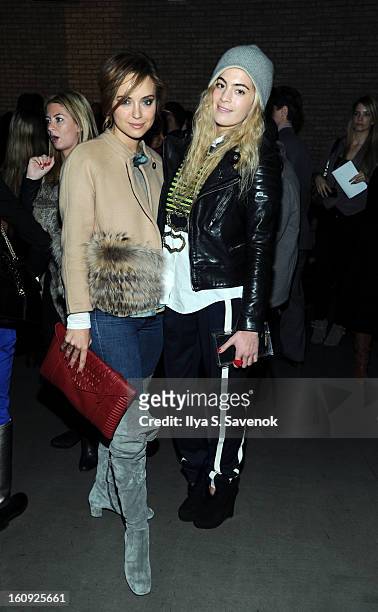 Kelly Framel and Chelsea Leyland attend the La Perla fall 2013 presentation during Mercedes-Benz Fashion Week at The Gallery at The Dream Downtown...
