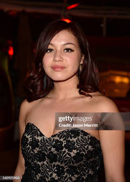 Recording Artist Guinevere attends Quattro Volte Vodka Preview with Taio Cruz at SLS Hotel on February 7, 2013 in Beverly Hills, California.