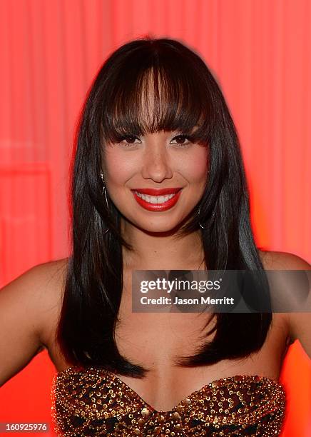 Dancer Cheryl Burke attends Quattro Volte Vodka Preview with Taio Cruz at SLS Hotel on February 7, 2013 in Beverly Hills, California.