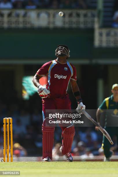 Kieron Pollard of West Indies bats during game four of the Commonwealth Bank One Day International Series between Australia and the West Indies at...