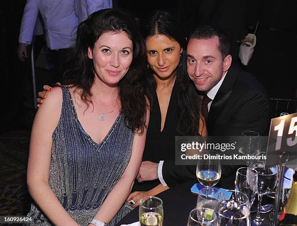 Teal Cannaday, Jill Kaplan and guest attend the amfAR New York Gala To Kick Off Fall 2013 Fashion Week at Cipriani Wall Street on February 6, 2013 in...