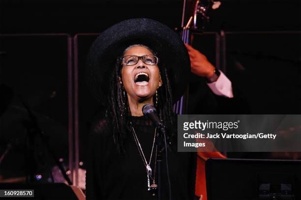 Jazz vocalist Abbey Lincoln performs at a JVC Festival concert at Carnegie Hall, New York, New York, June 20, 2004.