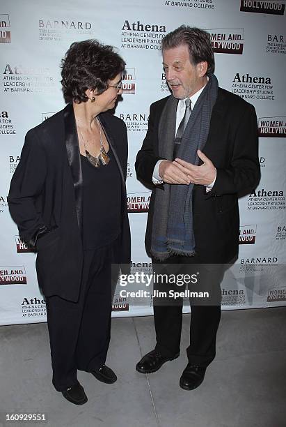 Director of Barnard College's Athena Center for Leadership Studies Kathryn Kolbert and guest attend the 2013 Athena Film Festival Opening Night...