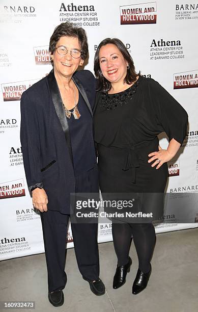 Director of Barnard College's Athena Center of Leadership Studies, Kathryn Kolbert and co-founder of Women & Hollywood, Melissa Silverstein attend...