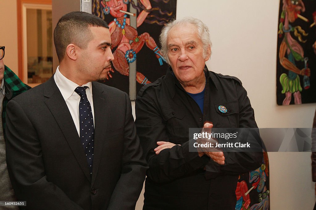 Artist Angelo Romano speaks at an evening with Angelo Romano hosted ...